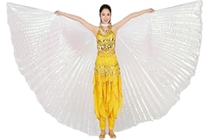 Leemiman Women Angle Isis wings Egyptian Belly Dance Costumes Isis wings with Sticks