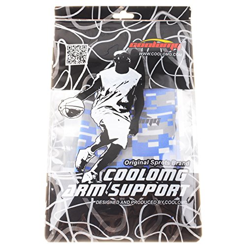 COOLOMG Anti UV Armschoner Arm Sleeve Anti Rutsh für Erwachsene Kinder Sports Basketball Power Shootor XS-XL 1 Stück - 5