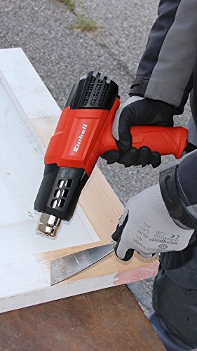 Einhell Heißluftpistole TE-HA 2000 E (2000 W, 3 Stufen, max. 550°C, Display mit Einstellrad, 4 Düsen, Koffer) - 7