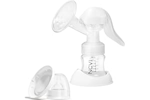 ‎NCVI NCVI Handmilchpumpe inkl. Fläschchen 150 ml, BPA-frei, für sanftes und effektives Abpumpen, manuelle Stillpumpe, Milchpumpe