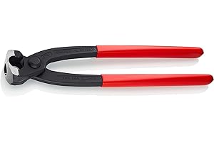 Knipex Pince pour collier de serrage à oreille noire atramentisée, gainées en plastique 220 mm (carte LS/blister) 10 99 I220 SB