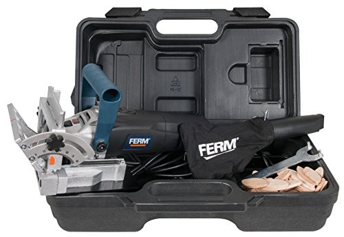 FERM BJM1009 Flachdübelfräse 900W – Mit 50 Lamellendeubel (Größe 20), Sägeblatt und Staubfangsack in einem Robusten Aufbewahrungskoffer - 2