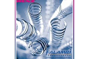FALAMBI 100 Renz Wire Binding Combs 9.5 mm up to Max. Approx. 75 Sheets Silver