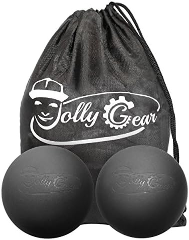 JollyGear Lacrosse Massage Balls for Self Myofascial Release and Deep Tissue Trigger Point Therapy (2 Blacks, One Size)