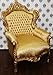 Produktbild Casa Padrino Barock Sessel King Gold Muster/Gold - Möbel Antik Stil