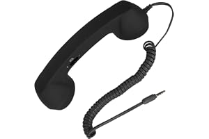 GOWENIC Vintage Telefonlur | 3,5 Mm Jack Högvolymsmottagare, Strålningssäker för Mobilt Svar