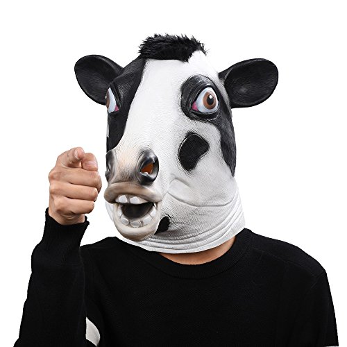 Party Story Halloween Maske Latex Kuh Tiermaske Kostüm - 2