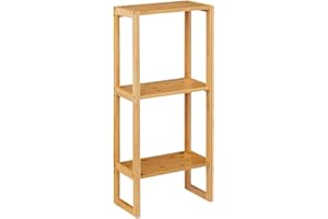 7H SEVEN HOUSE Étagère modulaire en bambou avec 2 niveaux 84 x 35 x 20 cm 7house