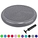 Produktbild Trideer Anti-Burst Ballsitzkissen inkl. Pumpe für Fitness,Rückentraining und coordination, Sitzkissen Balance Board Balance Kissen Wackelbrett Gleichgewichtskissen (34cm Silber)