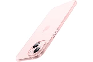 JETech Ultra Szczupły (Cienkie 0,35mm) Etui do iPhone 15 6,1 Cala, Obiektywem Aparatu Osłona, Lekka Matowe Wykończenie PP Twarde Etui, Obsługa Ładowania Bezprzewodowego (Różowy)