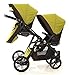 Car Double Gemelar. Children different Ages. 2 Chairs + 1 Tote Bag + Accessories. negro-colores. Onyx Tandem
