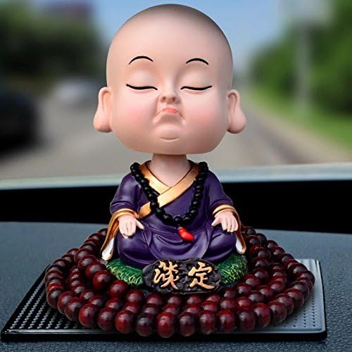 Car Interior Display Decoration Chinese KungFu Monks Car Seat Ornament Car Creative Crafts Home Décor (2#)