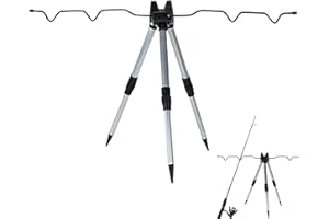 JORZER Asta di Pesca Tripode Stand Piegabile Stand per Canna da Pesca Anti-Rust Non Slip telescopici Portatile in Lega di Alluminio Porta in Lega Esterna Resto per Il molo della Riva della Spiaggia di Mare