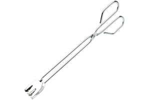 EUROXANTY Pinzas para Barbacoa | Acero Niquelado| Pinzas para Cocina | Pinza con Pala Larga | Resistentes al calor | Fáciles de Manejar y Lavar 40 cm