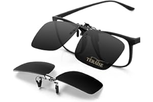 TERAISE Lunettes De Soleil Polarisées Clip Lunettes Anti - Éblouissement Uv400 Pour Hommes Femmes Conduite Voyage Outdoor Sports