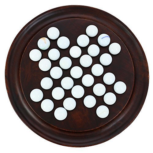 Preisvergleich Produktbild Solitaire Holz Groß Spiel für Erwachsene; Denkwürdiges Handgemachtes geschenk für Kinder Erwachsene 17,7 cm