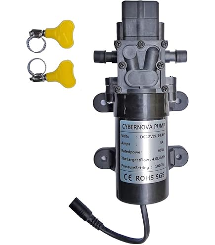 Pompa A Membrana 24V DC 100PSI - Autoadescante, 4L/min, Per Camper, Barche E Giardino - Foto 9