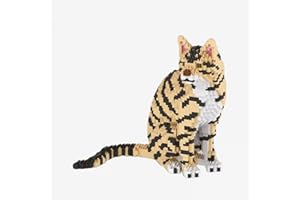 BlueBrixx Pro 107715 – Chat tigré (Diamond Blocks) en blocs de serrage avec 2329 éléments de construction