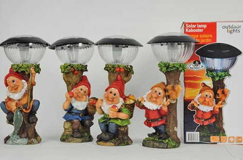 SOLARLAMPE ZWERG, Lampe, Solar, Solarleuchte, Gartenzwerg, 1x LED Gartendeko, Terrassendeko