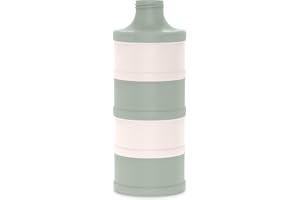 Suavinex, Milk Powder Dispenser, Cereal and Snacks, Babies +0M, Green | Dispenser with 4 Compartments, Spout and Lid, Airtight with Screw Closures, Stackable, Durable, Dishwasher Safe