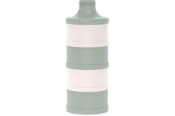 Suavinex, Dosificador Leche en Polvo, Cereales y Snacks, Bebés +0M, Verde | Dispensador con 4 Compartimentos, Boquilla y Tapa, Hermético con Cierres de Rosca, Apilable, Resistente, Apto Lavavajillas