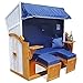 Produktbild Homelux Strandkorb Deluxe Polyrattan Sylt Ostsee Volllieger inkl. 4x Kissen XXL160cm Blau-Uni