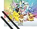 Produktbild 1art1 Poster + Hanger: Pokemon Mini-Poster (50x40 cm) Pikachu, Evoli, Blitza, Flamara, Aquana, Nachtara Folipurba Glaziola Feelinara Inklusive EIN Paar Posterleisten, Schwarz