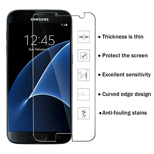  3-Unidades  Protector de pantalla Galaxy S7  Hootech Cristal Vidrio Templado Premium Para Samsung Galaxy S7  no para Galaxy S7 Edge 