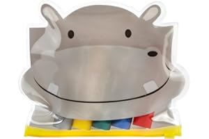 Lulubug Wachsmalstifte | Weich wie ein Lippenstift, Ohne Abfärben | Hohe Deckkraft, Tempera Farben | Ideal für dunkle Untergründe, Glas & Leinwände | Super Soft Wachsmaler ab 3 Jahren, Nilpferd