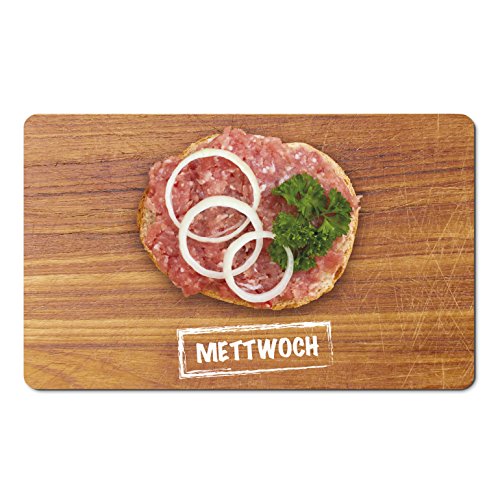 Emsa 513539 Frühstücksbrettchen mit Mettwoch Dekor, Größe: 23.5 x 14.5 cm, Classic