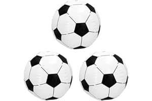 Boland 65219 - Pallone da calcio gonfiabile, 3 pezzi in un unico set, gioco d'acqua, decorazione, addobbo per piscina, festa estiva e festa a tema.