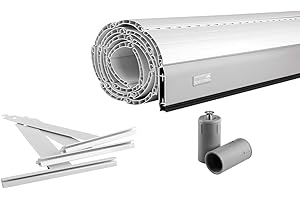 Schellenberg Rolladen Maßanfertigung, PVC Rolladenpanzer, Auswählbar: Breite 50-200 cm, Höhe 100-230 cm, System Maxi, Farben Weiß, Grau