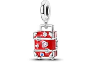 Hapour Ciondoli in Argento Sterling 925 per Bracciali Collane, Carino Moda Amore Cuore Ciondola Ciondoli Perline Regalo per Le Donne Lei