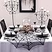 Produktbild 40"Runde Tischdecke Halloween Spiderweb Spitze Party Dekoration Runde Schwarze Spitze Spinnennetz Kamin Tischdecke