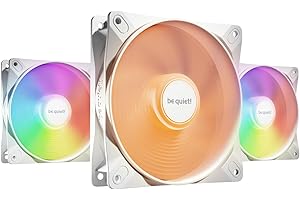 be quiet! Light Wings LX 120mm PWM high-speed White Triple Pack, 3 fans included, illuminated hub, multiple colors+modes, optimized blades for extraordinary air pressure, daisy chain option, BL125