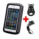 ✔ Die ordentliche Doppel-Halterung MOTORRAD FAHRRAD ist mit jedem Lenkertyp kompatibel für Smartphones/ GPS/ MP3-Player bis 5.5 Zoll Größe L 170 * 100 * 30, XL 183 * 110 * 30.