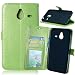 Produktbild Nancen Nokia Microsoft Lumia 640 XL (5,7 Zoll) Lederhülle Neu Style Acht Farbe Weich PU Flip Case Ledertasche / Schutz Etui, Einfach Vintage Kollektion Karten Slot Foto Wallet Hülle Handy Tasche Zubehör