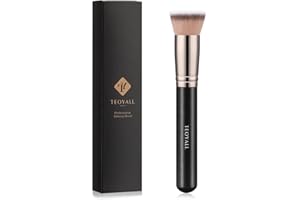 TEOYALL Kabuki Foundaiton Pinsel, weiche dichte synthetische Borsten flache Top -Mischpinsel für flüssige Creme Kontur Bronzer Fundament