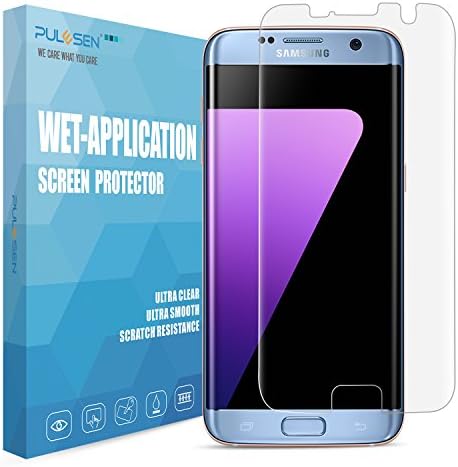 Galaxy S7 Edge Screen Protector, PULESEN® [Full Coverage] [Case Friendly] [No-Lifting] [Bubble-Free] [Ultra Clear] Wet Applied Screen Protector for Samsung Galaxy S7 Edge - Lifetime Warranty