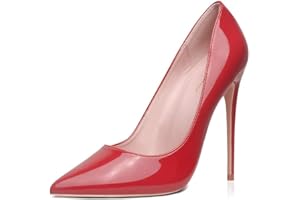 GENSHUO Bombas de tacón Alto con Punta Puntiaguda para Mujer Zapatos de Fiesta con tacón de Aguja Sexy 12 CM / 4.72IN