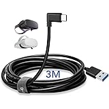 Txtcu Oculus Quest 2 Link Cable 3M, USB3.0 A to Type C Cable 90 Degree USB C Charging Cable 5Gbps Data Sync for Oculus Quest 
