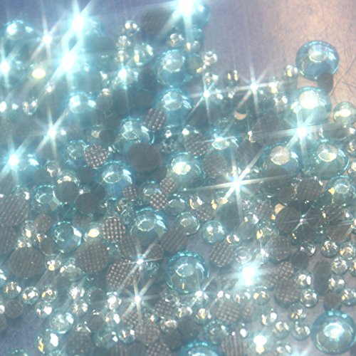 Mischung 500 Strass Glas türkis light Hotfix Sortiment S06/S10/S16/S20 Bling 132 Bling - 2