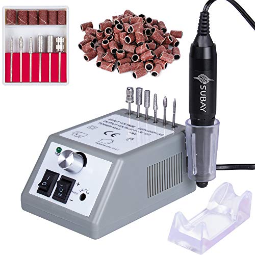 Regolabile La Rettificatrice Professionale Elettrico di Chiodo e Strumenti Fresa per Unghie di Manicure 100 Levigatura Bande Grigio