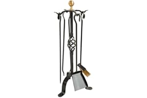 CG12 TREVI - KIT ACCESSORI CAMINO H CM 65 IN FERRO BATTUTO-CRUCCOLINI