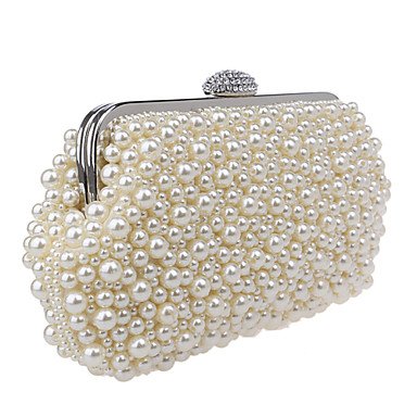 Woman Fashion Luxus Hochwertige Imitation Pearl Diamonds Abend Tasche Champagne