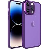 Spia Apple iPhone 14 Pro Max Kılıf Derin Mor Primula Kamera Korumalı Kapak Koruyucu Tasarım (Apple iPhone 14 Pro Max, Derin M