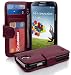 Produktbild Samsung Galaxy S4 Hülle in LILA von Cadorabo - Handyhülle mit 3 Kartenfächer Case Cover Schutzhülle Etui Tasche Book Klapp Style in BORDEAUX LILA