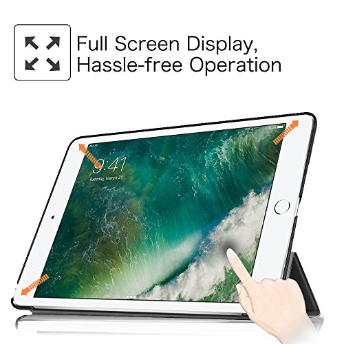 Fintie iPad 9.7 Zoll 2017 Hülle – Ultra Schlank Superleicht Ständer Smart Shell Case Cover Schutzhülle Tasche mit Auto Schlaf / Wach Funktion für Apple iPad 2017 Neue Modell, Schwarz - 7