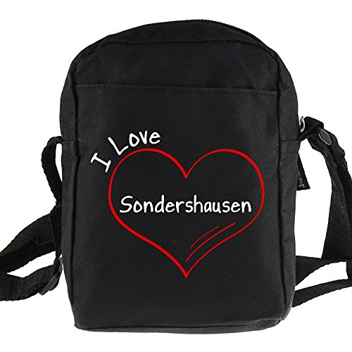 Preisvergleich Produktbild Umhängetasche Modern I Love Sondershausen schwarz