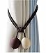 Produktbild Koala Superstore Moderne Vorhang Straps Vorhang Seil gebunden Band-Zwei Knoten Bälle Dunkelbraun und Beige